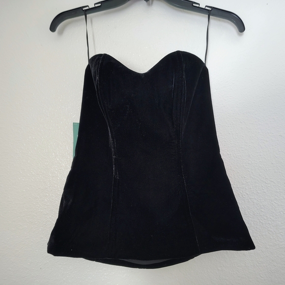 Johnny Wujek for JCPenney Black Velvet Sweetheart Neck Corset Top – Size 5 – NWT - Picture 8 of 10